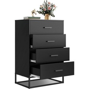 Dresser for Bedroom with 4 Drawers, Nightstand, Chest of Drawers, Tall Dresser Drawers with Sturdy Metal Frame for Hallway, Living Room, Closet - 1 of 4