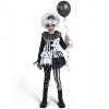 Joyfy Girl's Halloween Costume for Cosplay Party – Cosplay Black & White Clown Dress Set for Halloween Party - 2 of 4
