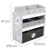 Roba: Children's Multi-Bin Toy Organizer W/ Boxes, Grey Space - 2 of 4