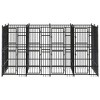 vidaXL Outdoor Dog Kennel Large Dog Crate Dog Cage Exercise Playpen Steel - 3 of 4