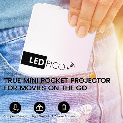 AAXA White LED Pico+ MAX Portable Mini Projector with Wi-Fi