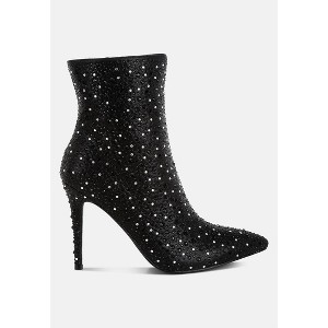 Lobelia Rhinestones Embellished Stiletto Boots - 1 of 4