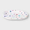 Oval Platter Disposable Plates 12"x9.25" Red White Blue Stars - 10ct - Sun Squad™ - 2 of 3