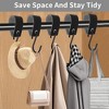 Unique Bargains Multi-Purpose Leather Metal Loop Coat S Hooks  for Wardrobe Clothes Rail Kitchen Bathroom 5Pcs - 4 of 4