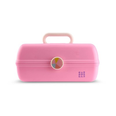 Caboodles Pretty in Petite Makeup Box, Two-Tone Periwinkle on Pink, Hard  Plastic Organizer Box, 2 Swivel Trays, Fashion Mirror, Secure Latch for  Safe