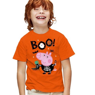 Boys' Short Sleeve Peppa Pig George Dino Skeleton T-Shirt