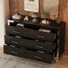 Elegant 6-Drawer Dresser with Metal Handles, Modern Storage Cabinet for Bedroom & Living Room-Maison Boucle - 3 of 4