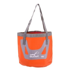 Unique Bargains Outdoor Camping Fishing Portable Water Storage Collapsible Bucket 3.2 Gallon 12L - 1 of 4