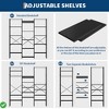 5-Tier Industrial Bookcase with 14 Open Shelves – Wide Etagere Bookshelf for Storage and Display in Living Room, Home Office, or Study - 4 of 4