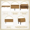 Boho TV Stand TV Console Media Console Entertainment Center with 3 Pull-down Cabinets for TVs Up to 80", Modern Farmhouse, Natural-ModernLuxe - 4 of 4