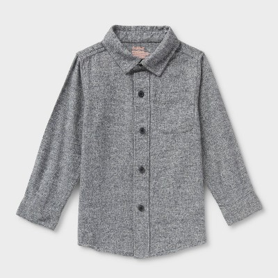 Toddler Boys' Adaptive Flannel Shirt - Cat & Jack™ Gray