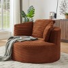 Large Corduroy Bean Bag Chair for Adults, Round Armchair with Cushioned Backrest, Soft Lounge Seating for Living Room, Apartment – Cuddlewood - 2 of 4
