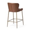 Maven Lane Naomi Metal Counter Stool with Faux Leather 27" - 3 of 4