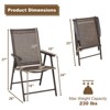 Aoodor Patio Folding Chairs 4-Pack Portable Dining Chairs Outdoor Textilene Sling Chairs for Camping,  Pool, Backyard - 3 of 4