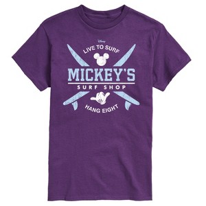 Men's - Disney - Mickey's Surf Shop Short Sleeve Graphic T-Shirt - 1 of 4