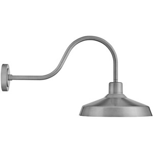 Hinkley Forge 17 1/2" High Brushed Aluminum Outdoor Barn Wall Light - 1 of 1