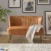 Monica 47" Contemporary Wing back Loveseat for  Living Room and Bedroom Comfy Armless 2-Seater Sofa with Metal Legs | KARAT HOME - 3 of 4