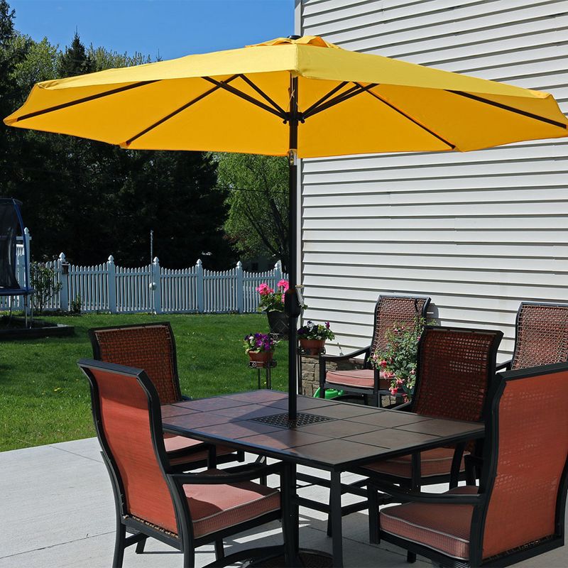 Sunnydaze Outdoor Aluminum Patio Table Umbrella with Polyester Canopy and Push Button Tilt and Crank - 9', 6 of 24