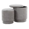 LumiSource Marla Upholstered Ottoman Set - image 2 of 4