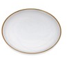 Classic Touch Set of 4 White Alabaster Chargers with Gold Rim - 2 of 4