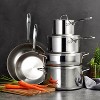Tramontina Gourmet Tri-ply Clad Induction-ready Stainless Steel 10 Pc  Cookware Set : Target