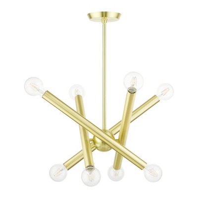 Satin Brass 8-Light Sputnik Chandelier