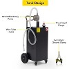 Gas Caddy w/Wheels & 11.9ft Hose, Fuel Transfer Storage Can Reversible Rotary Hand Siphon Pump, for ATV Car Mowers Tractor Boat Motorcycle - 2 of 2