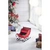 YOOCOZZ Trendy Household Christmas Decoration- Iron Red/Black Sleigh, Distressed Xmas Santa Sleigh, Assembly Required Easily, Holiday Accessory deco - 4 of 4