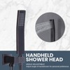 WOWOW Single Handle 2-Spray 1.8 GPM with 12 in. Square Shower Head and Adjustable Heads Shower Faucet in Brushed Nickel - 4 of 4