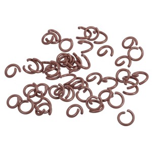 Unique Bargains Carbon Steel DIY Crafts Jewelry Making Open Connector Jump Rings 100 Pcs - 1 of 4