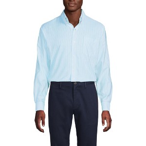 Lands' End Men's Big and Tall Traditional Fit Pattern No Iron Supima Oxford Dress Shirt - 1 of 4