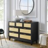 NicBex Wooden 7-Drawer Dresser,Modern Double Dressers with Rattan Drawers,Chest of Drawers for Bedroom,Living Room,Kids Room,Hallway,Natural Style - 2 of 4