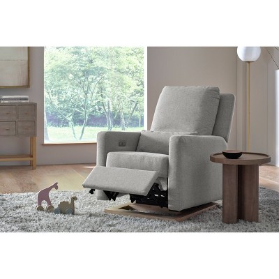 Sigi 34" Performance Grey Eco-Weave Electronic Recliner with USB