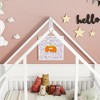 CAVINAS Twin/Full Size Kids House-Shaped Floor Bed,Wood Canopy Toddler Bed Frames,Montessori Floor Bed for Kids,Girls&Boys,No Box Spring Needed - 3 of 4
