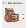 Oversized Wide Recliner Chair - Faux PU Leather Large Manual Recliner for Adults, Exceptional Comfort Lazy Chair - 3 of 4
