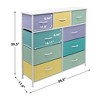 Sorbus Dresser with 9 Drawers - Furniture Storage Chest Tower Unit for Bedroom, Closet, etc - Steel Frame, Wood Top, Fabric Bins - 4 of 4