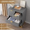 2/3/4/5/6/7 Drawer Dresser with Metal Legs, Wood Dressers Chest Organizer with Wide Storage, Modern Chest of Drawers for Bedroom, Living Room,Hallway - 4 of 4