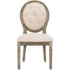 Holloway Tufted Oval Side Chair (Set of 2) - FOX6235 - Beige - Safavieh Couture - 2 of 4