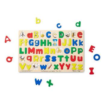 Melissa & Doug Upper & Lower Case Alphabet Letters Wooden Puzzle (52pc)