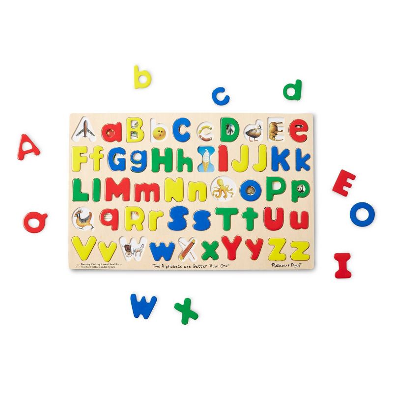 Melissa &#38; Doug Upper &#38; Lower Case Alphabet Letters Wooden Puzzle (52pc), 1 of 13