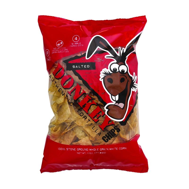 Donkey Chips Salted Tortilla Chips - 11oz, 1 of 3