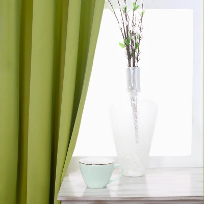 Sage Green Blackout Energy Efficient Grommet Curtains, Set of 2
