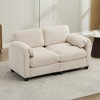 Hyleory 76.8'' Upholstered Corduroy Reception Loveseat Sofa Couch - 3 of 4