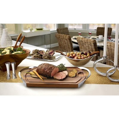 Curvo Stainless Steel and Acacia Wood Soup Ladle