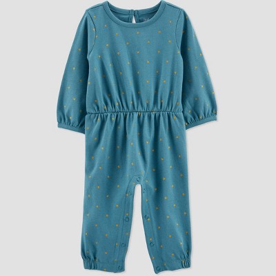 Image of Carter's Just One You® Baby Girls' Dot Jumpsuit - Gold 3M