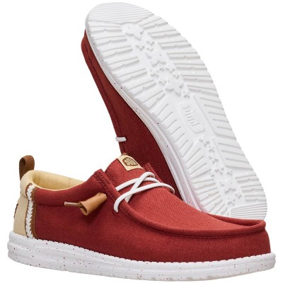 HEYDUDE Men Wally Craft Linen , Burnt Red/Multi, 11 — фото 4