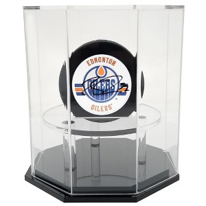 OnDisplay Deluxe UV-Protected Hockey Puck Display Case - Octagon Black Base - 1 of 4