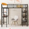 ALEXOUN Loft Bed with Desk and Storage Shelf,with 3-Tier Shelves, Whiteboard and Full Length Guardrails,for Kids, Teens - 2 of 4