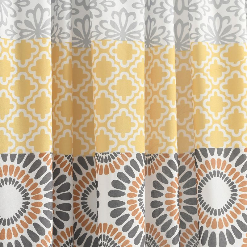 Bohemian Stripe Window Curtain Panels Yellow/Gray 52X84 Set, 3 of 7