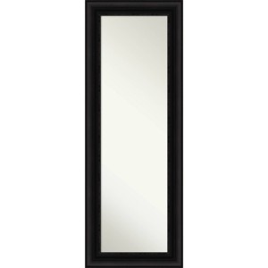 Amanti Art 20" x 54" Non-Beveled Parlor Black Full Length on The Door Mirror : Polystyrene Frame, Includes Mounting Hardware - 1 of 4